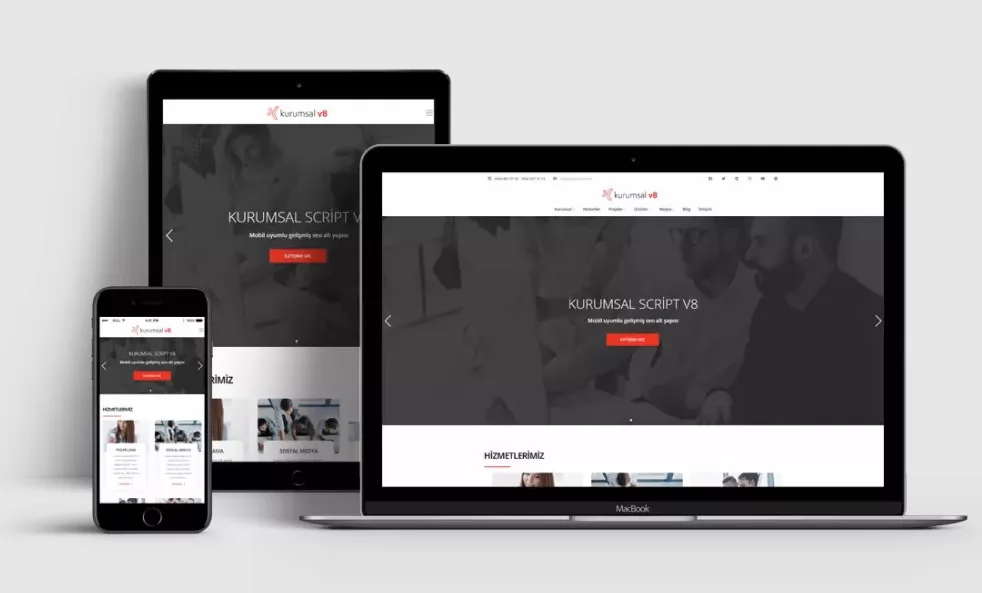 Kurumsal Firma Web Tasarım V8